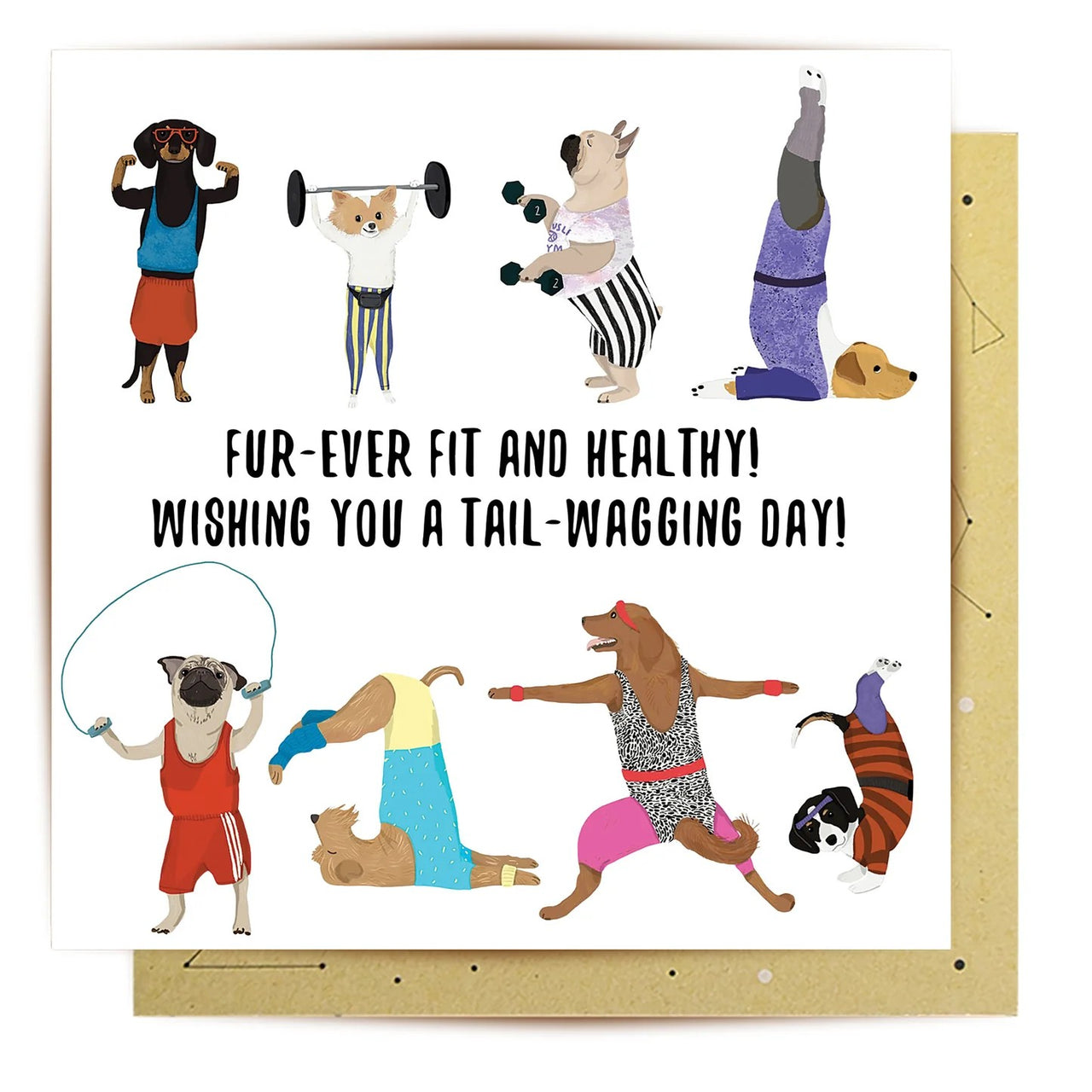 Greeting Card | Woofing Out by La La Land. Australian Art Prints, Fashion and Homewares. Green Door Decor. www.greendoordecor.com.au