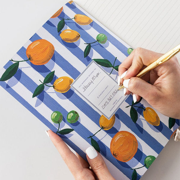 'Citrus' Workbook by Bespoke Letterpress. Australian Art Prints and Homewares. Green Door Decor. www.greendoordecor.com.au