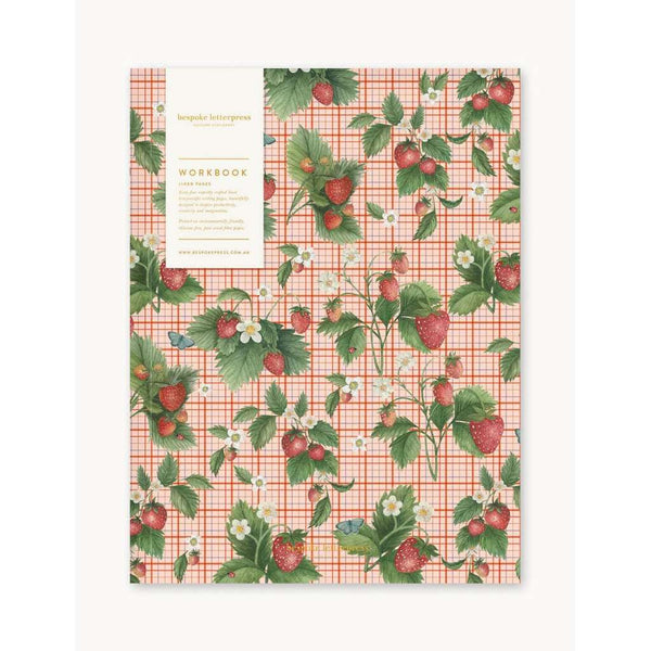 Workbook | Strawberries by Bespoke Letterpress. Australian Art Prints, Gifts, Fashion and Homewares. Green Door Decor. www.greendoordecor.com.au