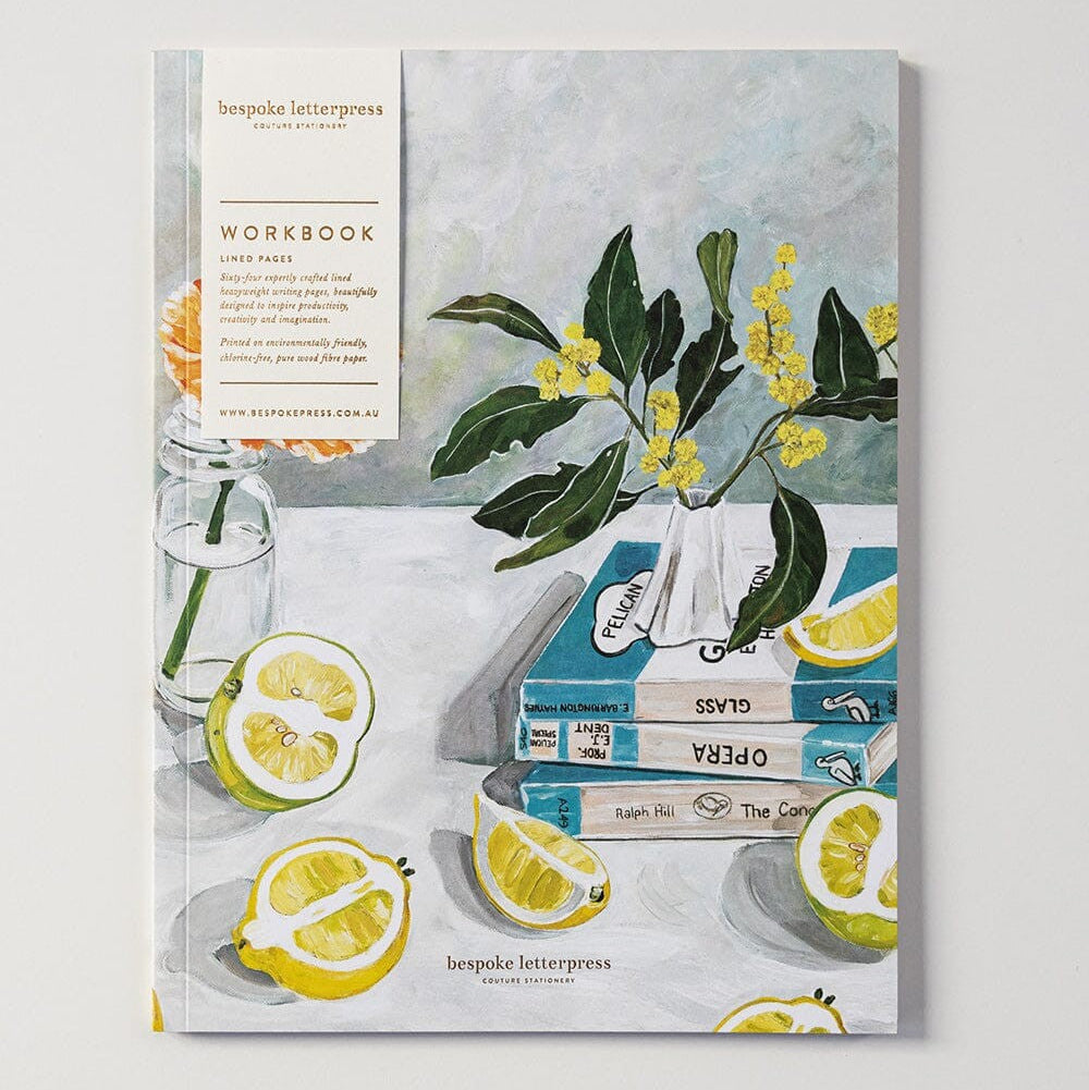 Workbook | Wattle & Citrus by Bespoke Letterpress. Australian Art Prints and Homewares. Green Door Decor. www.greendoordecor.com.au