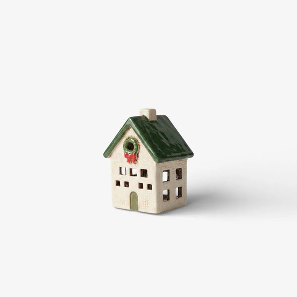Nordgard Cottage with Bow Wreath | Tea Light House by French Country Collections. Australian Art Prints, Gifts, Fashion and Homewares. Green Door Decor. www.greendoordecor.com.au
