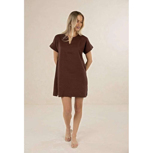 Yana Dress | Chocolate by Humidity Lifestyle. Australian Art Prints, Gifts, Fashion and Homewares. Green Door Decor. www.greendoordecor.com.au