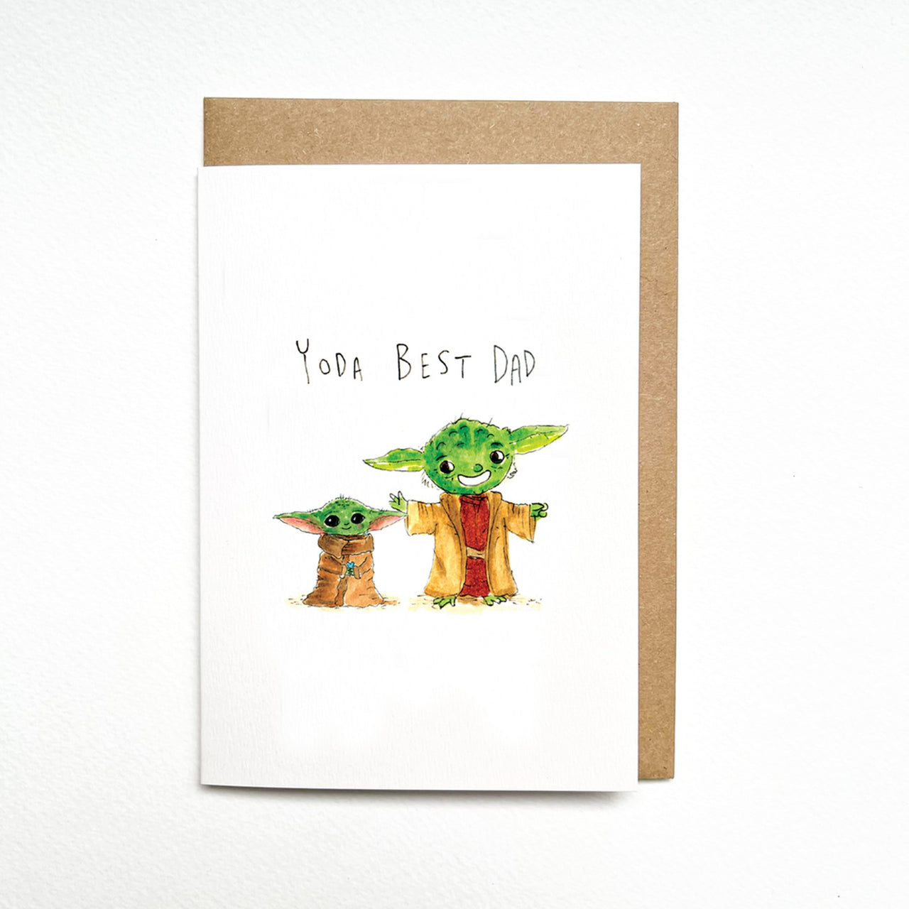 Yoda Best Dad | Greeting Card by Well Drawn. Australian Art Prints and Homewares. Green Door Decor. www.greendoordecor.com.au