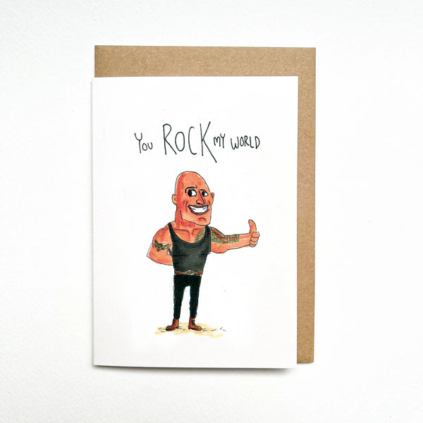 You Rock My World | Greeting Card by Well Drawn. Australian Art Prints, Fashion and Homewares. Green Door Decor. www.greendoordecor.com.au