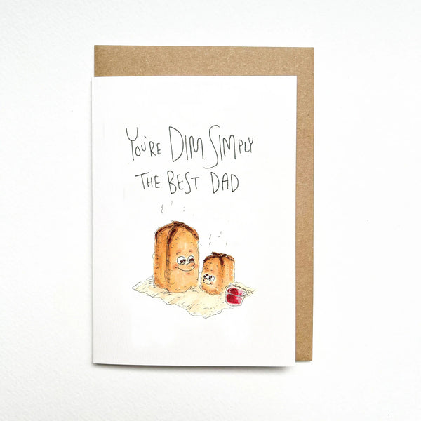 You're DimSimply The Best Dad | Greeting Card by Well Drawn. Australian Art Prints, Gifts, Fashion and Homewares. Green Door Decor. www.greendoordecor.com.au