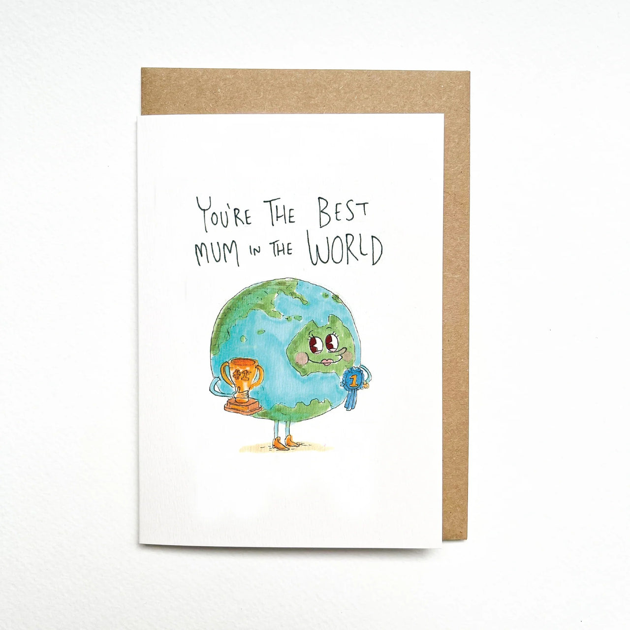 You're The Best Mum in the World | Greeting Card by Well Drawn. Australian Art Prints, Gifts, Fashion and Homewares. Green Door Decor. www.greendoordecor.com.au