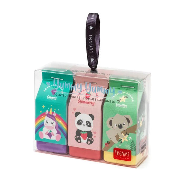 Legami | 'Yummy Yummy' Scented Erasers Set by Paperie. Australian Art Prints, Gifts, Fashion and Homewares. Green Door Decor. www.greendoordecor.com.au