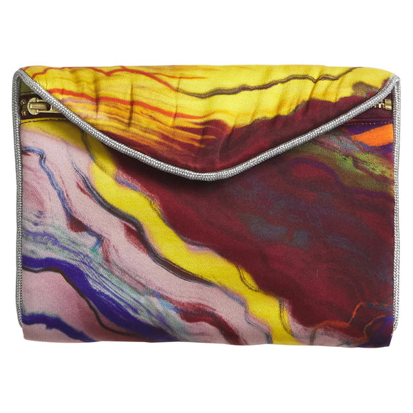 'Zoi' Silk Pouch | Ultramarine by Sage and Clare. Australian Art Prints, Gifts, Fashion and Homewares. Green Door Decor. www.greendoordecor.com.au