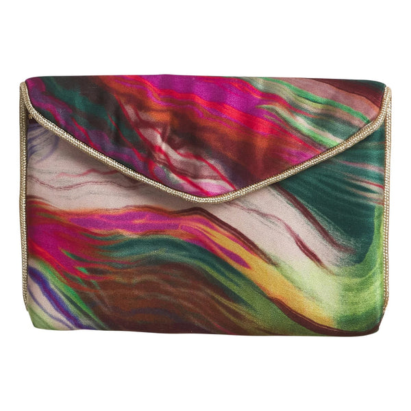 'Zoi' Silk Pouch | Verdant by Sage and Clare. Australian Art Prints, Gifts, Fashion and Homewares. Green Door Decor. www.greendoordecor.com.au