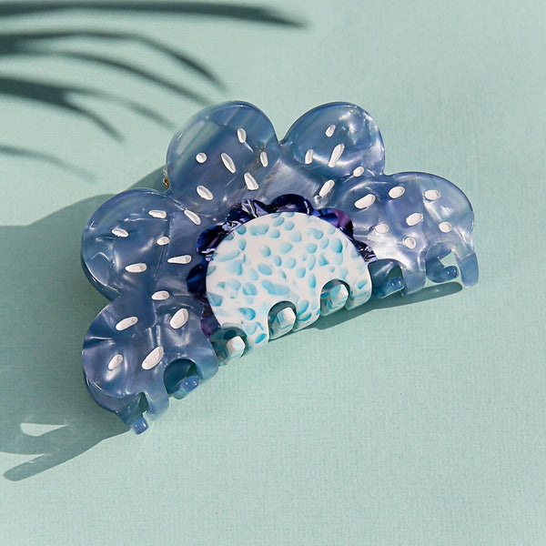 Hair Claw | Blue Flower by Kingston Jewellery. Australian Art Prints and Homewares. Green Door Decor. www.greendoordecor.com.au