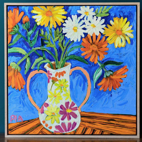 Ultimate Daisy Vase | Original Painting by Pia Kuykhoven. Australian Art Prints and Homewares. Green Door Decor. www.greendoordecor.com.au