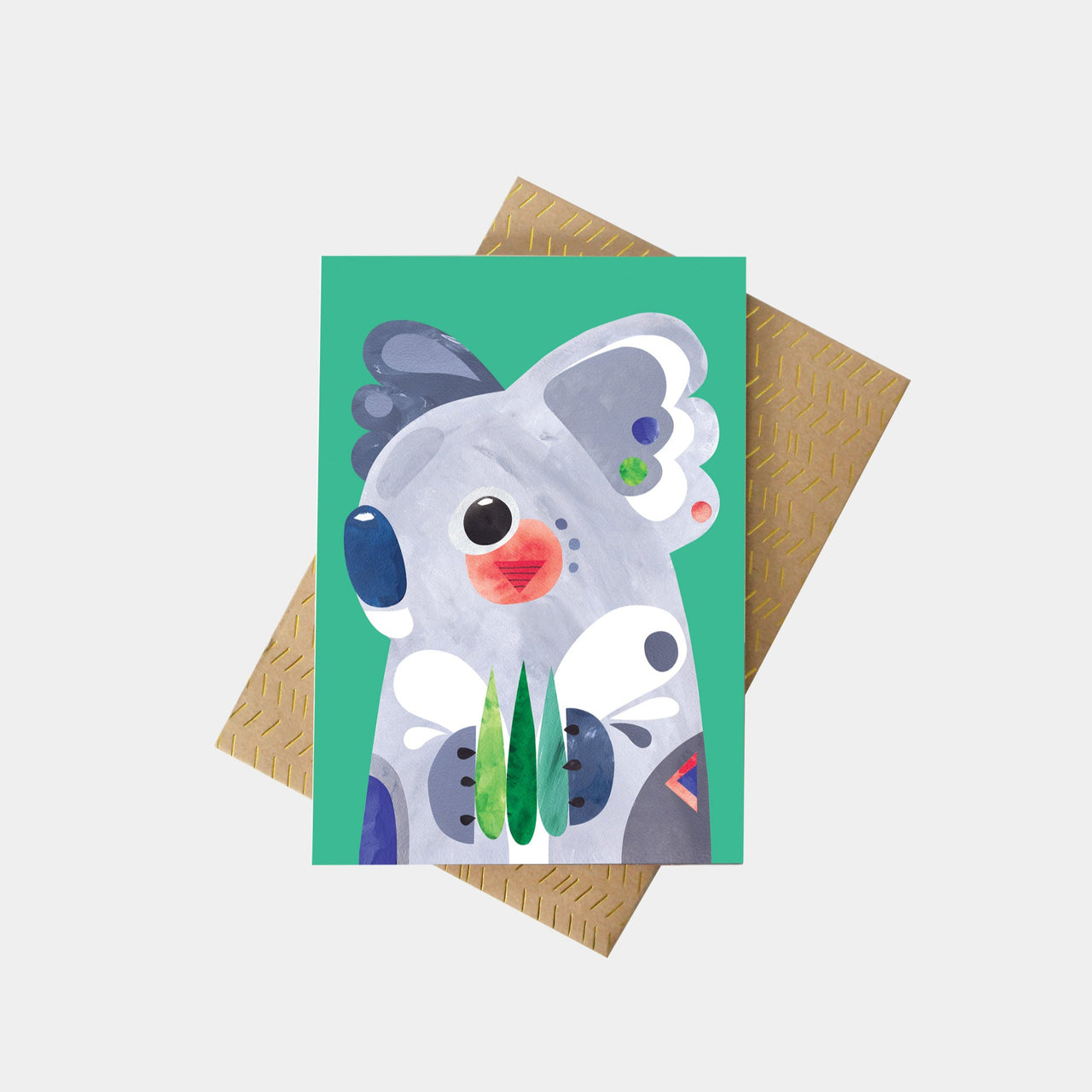 Koala Greeting Card by Pete Cromer. Australian Art Prints and Homewares. Green Door Decor. www.greendoordecor.com.au