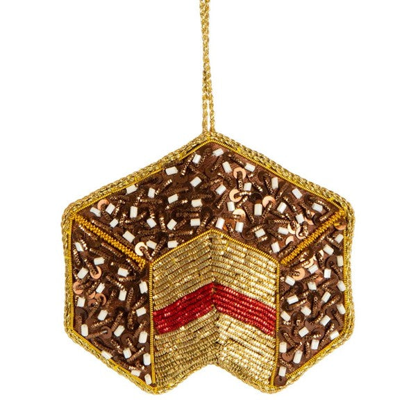 Lamington Sequin Hanging Xmas Decoration. Australian Art Prints and Homewares. Green Door Decor. www.greendoordecor.com.au