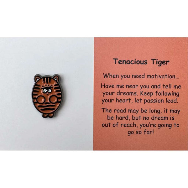 Tenacious Tiger | Mental Wellbeing Keyring by Little Joys by Amelie. Australian Art Prints and Homewares. Green Door Decor. www.greendoordecor.com.au