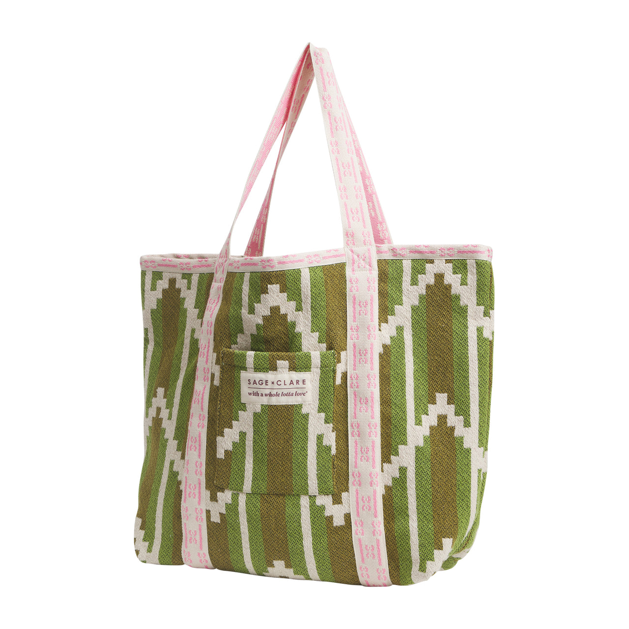 'Nisha' Woven Tote Bag | Palm by Sage and Clare. Australian Art Prints and Homewares. Green Door Decor. www.greendoordecor.com.au