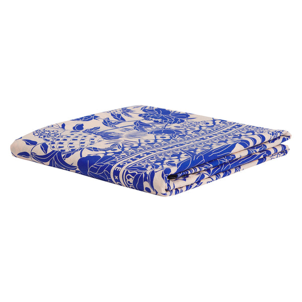 'Alexa' Cotton Fitted Sheet | Lapis Queen/King by Sage and Clare. Australian Art Prints and Homewares. Green Door Decor. www.greendoordecor.com.au