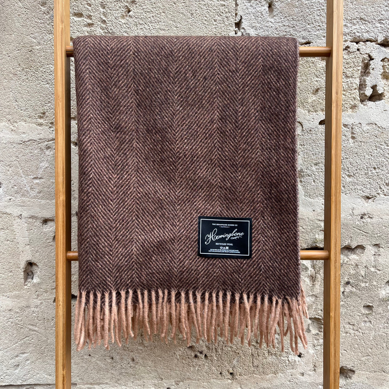 Herringbone Collection | Recycled Wool Blanket | Muscat by The Grampians Goods Co. Australian Art Prints and Homewares. Green Door Decor. www.greendoordecor.com.au