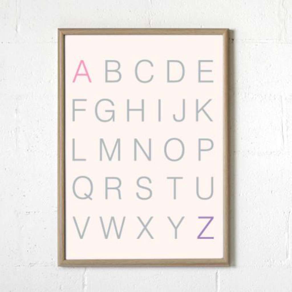 'Alphabet (Blush)' Print