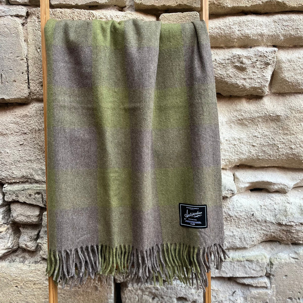 Recycled Wool Picnic Check Blanket | Fern by The Grampian Goods Co. Australian Art Prints and Homewares. Green Door Decor. www.greendoordecor.com.au