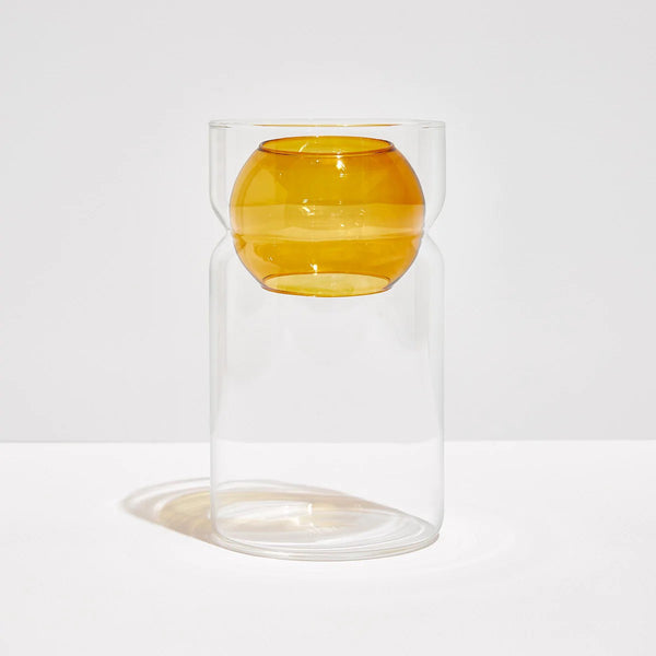 Balance Vase | Clear Amber by Fazeek. Australian Art Prints and Homewares. Green Door Decor. www.greendoordecor.com.au