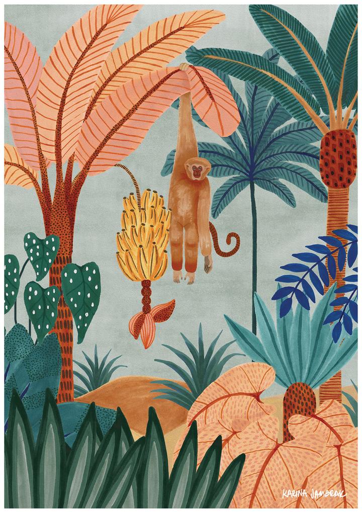 Banana Palm Days Fine Art Print - unframed - by Karina Jambrak. Australian Art Prints. Green Door Decor. www.greendoordecor.com.au