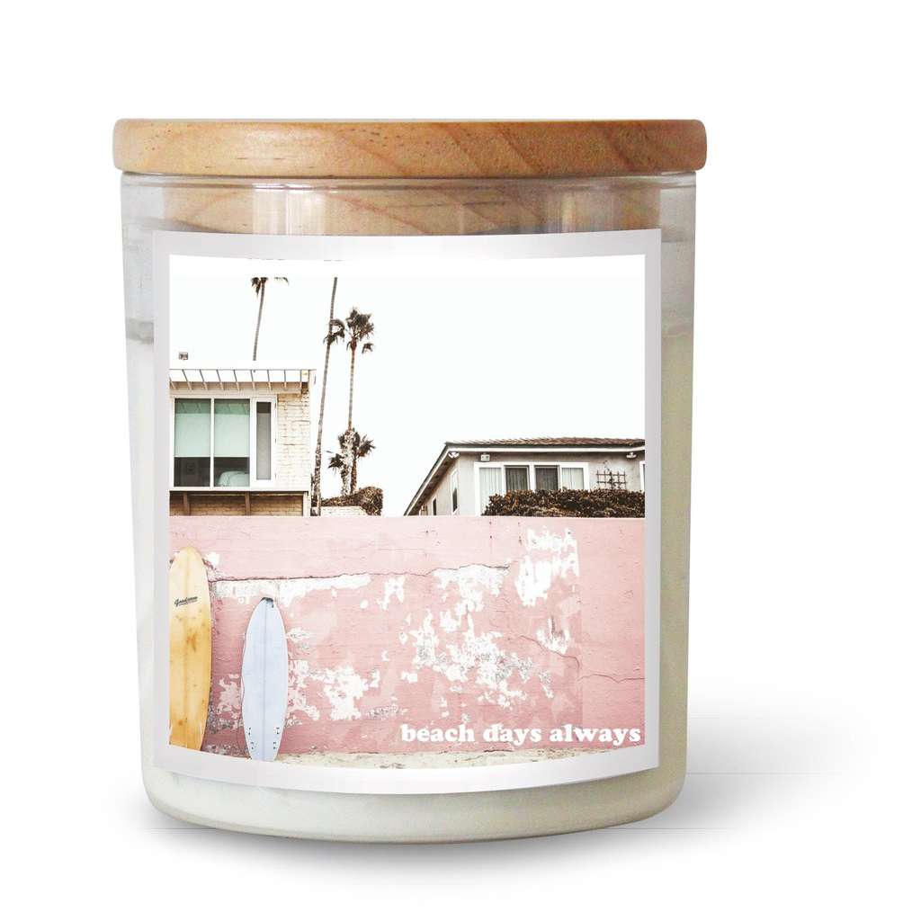 'Beach Days Always' | Soul Candle by The Commonfolk Collective. Australian Art Prints and Homewares. Green Door Decor. www.greendoordecor.com.au