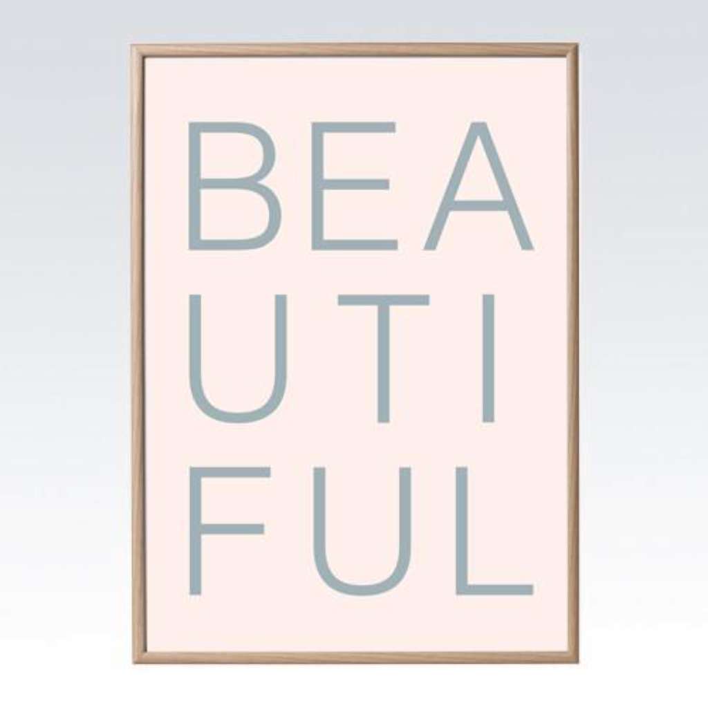 'Beautiful (Blush)' Print