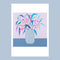 Blue Gum Pink Blossom Print 2, by Claire Ishino. Australian Art Prints. Green Door Decor. www.greendoordecor.com.au