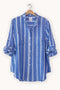 Boyfriend Linen Shirt | Blue Ticking Stripe by Hut Clothing. Australian Art Prints and Homewares. Green Door Decor. www.greendoordecor.com.au