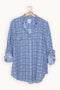 Boyfriend Linen Shirt | Blue Tweed by Hut Clothing. Australian Art Prints and Homewares. Green Door Decor. www.greendoordecor.com.au