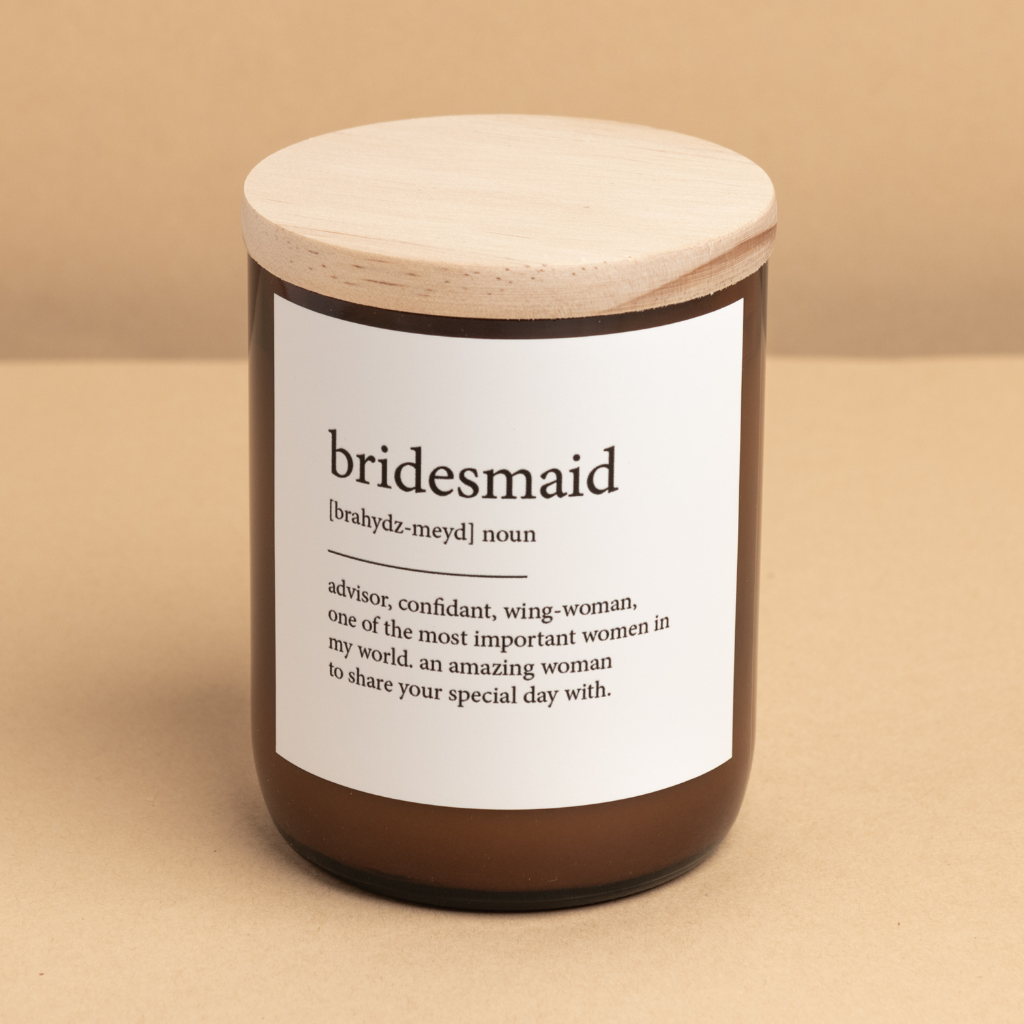 Bridesmaid Dictionary Meaning Candle, The Commonfolk Collective, Green  Door Decor