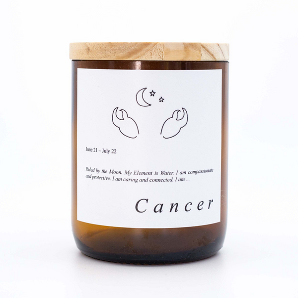 'Cancer' | Zodiac Candle by The Commonfolk Collective. Australian Art Prints and Homewares. Green Door Decor. www.greendoordecor.com.au