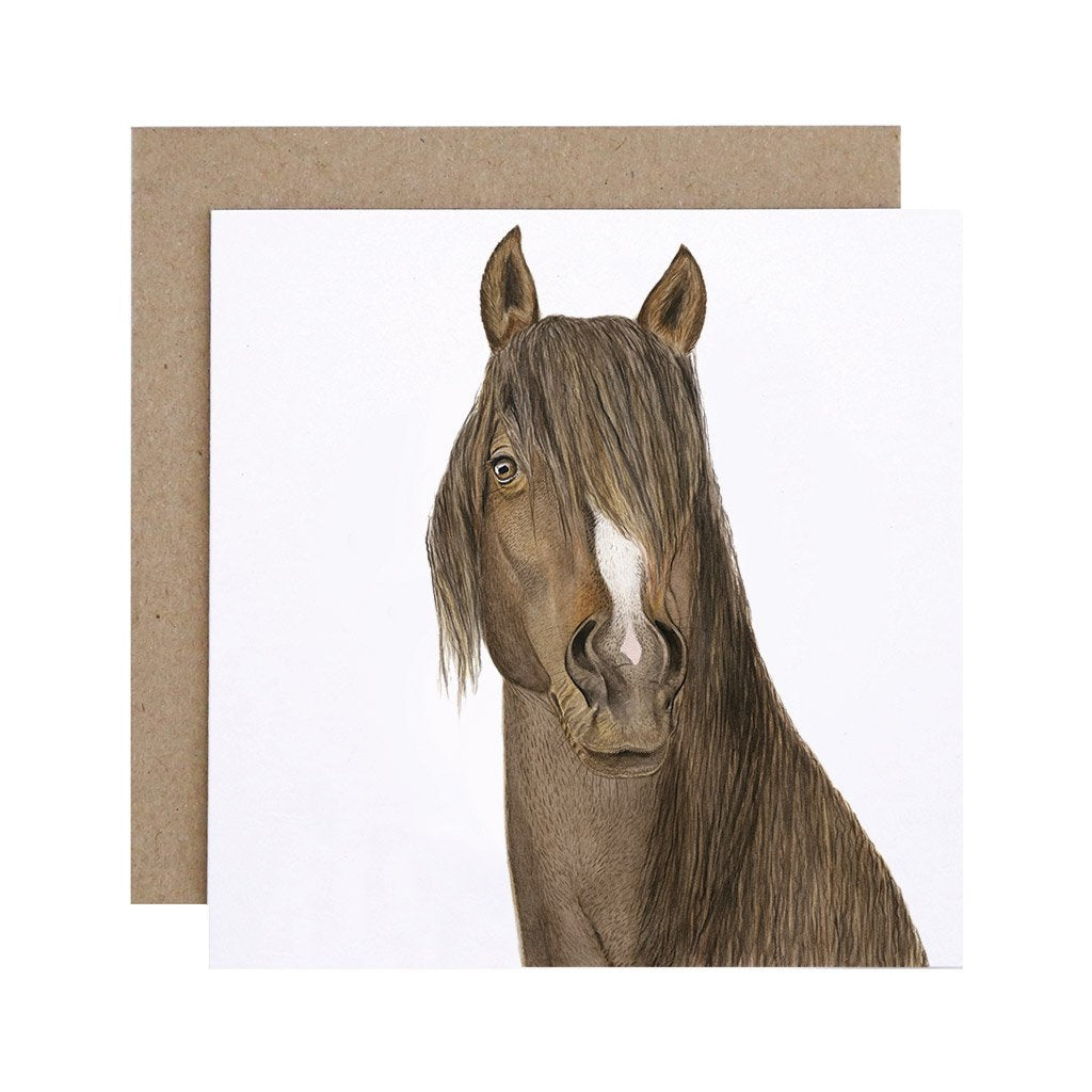 Winslow the Horse Greeting Card by For Me By Dee. Australian Art Prints and Homewares. Green Door Decor. www.greendoordecor.com.au