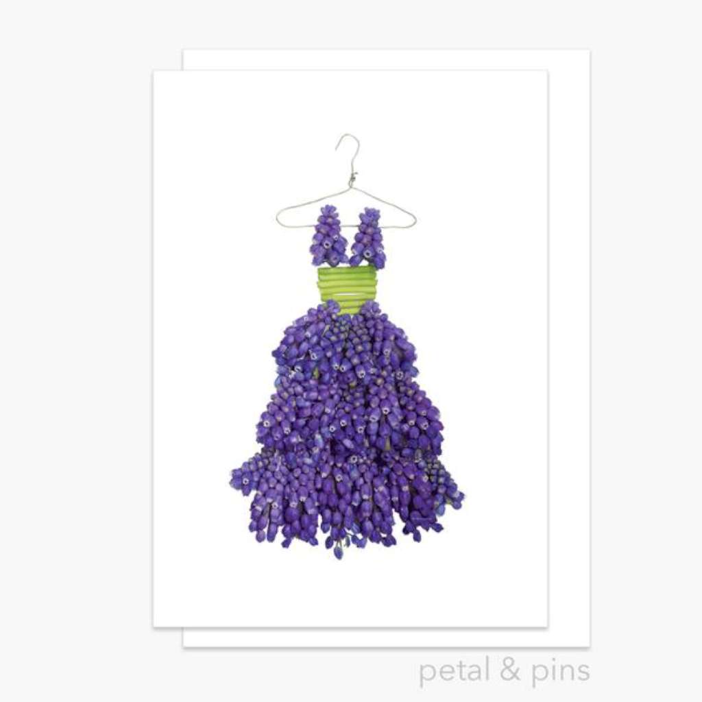 Petal & Pins Card - Grape Hyacinth Dress
