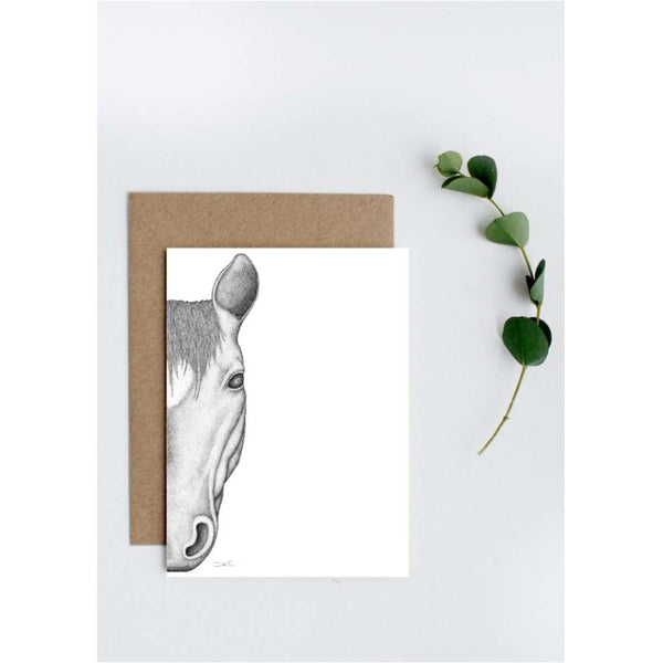 Haley the Horse Greeting Card by Dots by Donna. Australian Art Prints and Homewares. Green Door Decor. www.greendoordecor.com.au