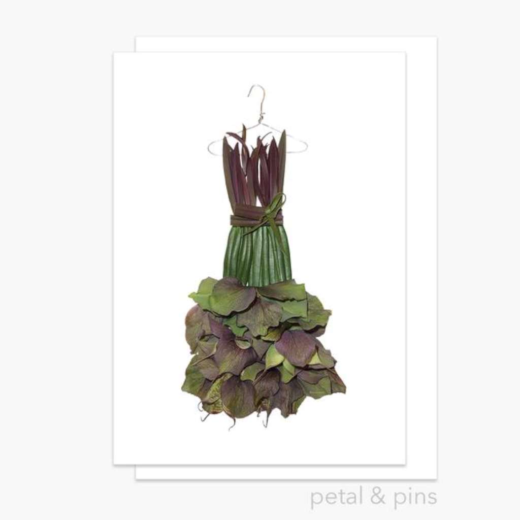 Petal & Pins Card - Hellebore Prada Dress