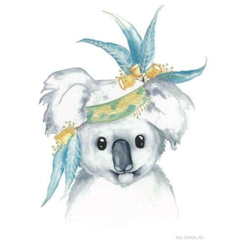 Chappy the Koala Print by Kylie Ferriday. Australian Art Prints and Homewares. Green Door Decor. www.greendoordecor.com.au