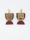 Charleston Earrings Burgundy by Middle Child Jewellery. Australian Art Prints and Homewares. Green Door Decor. www.greendoordecor.com.au