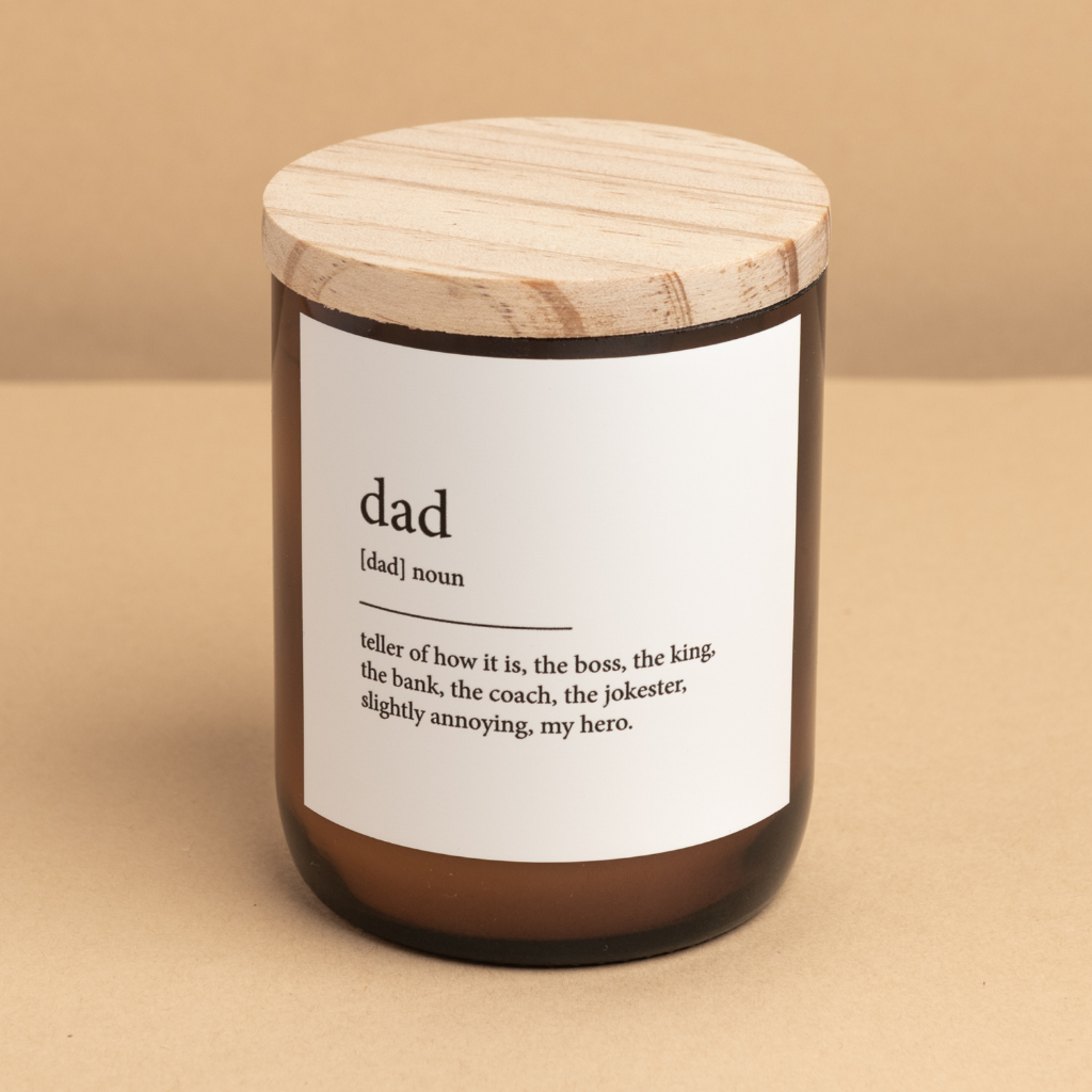 'Dad' | Dictionary Candle by The Commonfolk Collective. Australian Art Prints and Homewares. Green Door Decor. www.greendoordecor.com.au