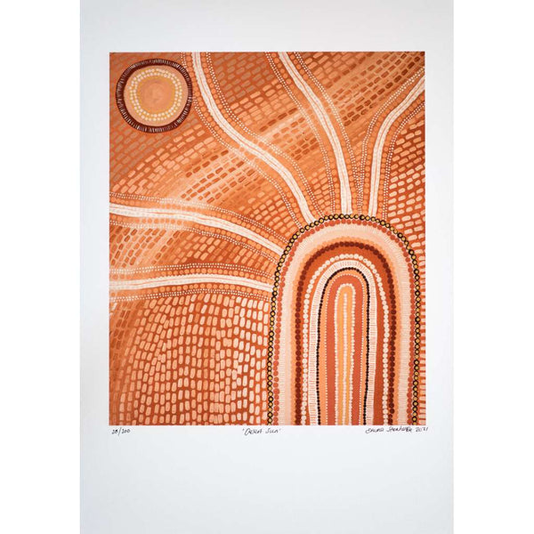 Desert Sun Limited Edition Print by Emma Stenhouse. Australian Art Prints and Homewares. Green Door Decor. www.greendoordecor.com.au