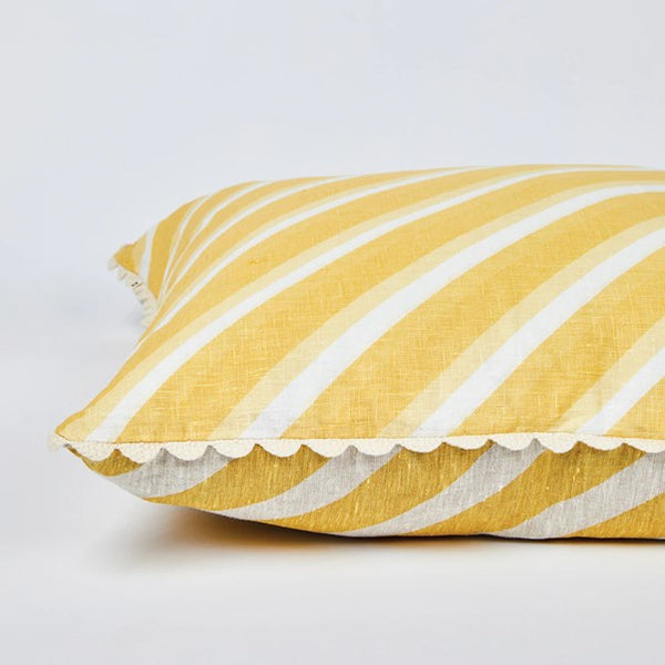 Dina Stripe Vanilla Cushion | 60cm by Bonnie & Neil. Australian Art Prints and Homewares. Green Door Decor. www.greendoordecor.com.au