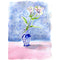 Dotty Blue Vase - unframed - by Paula Mills Art. Australian Art Prints. Green Door Decor. www.greendoordecor.com.au