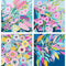 Australian Garden Print, Pink Gum, Floral Medley, Evening Leaves Prints, by Claire Ishino. Australian Art Prints. Green Door Decor. www.greendoordecor.com.au