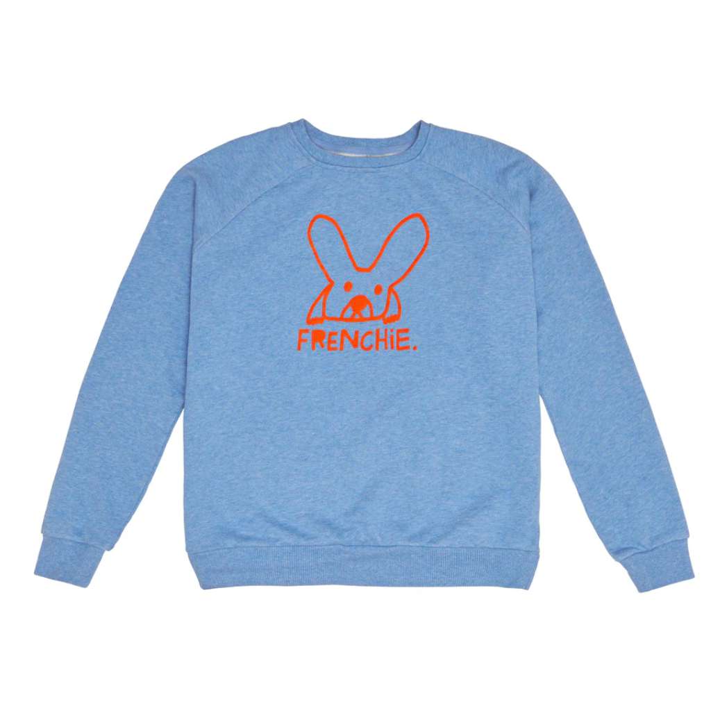 'Frenchie' Sweater | Blue Marle by Castle and Things. Australian Art Prints and Homewares. Green Door Decor. www.greendoordecor.com.au