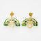 Gatekeeper Earrings Green by Middle Child Jewellery. Australian Art Prints and Homewares. Green Door Decor. www.greendoordecor.com.au