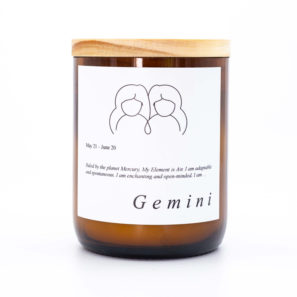 'Gemini' | Zodiac Candle by The Commonfolk Collective. Australian Art Prints and Homewares. Green Door Decor. www.greendoordecor.com.au