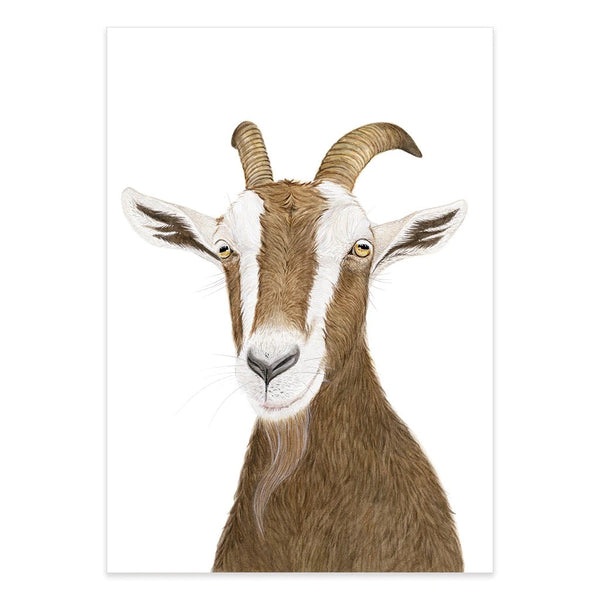 Gerty the Goat Print by For Me By Dee. Australian Art Prints and Homewares. Green Door Decor. www.greendoordecor.com.au