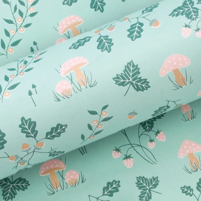 Gift Wrap | Enchanted Forest Seafoam by Green Door Decor. Australian Art Prints and Homewares. Green Door Decor. www.greendoordecor.com.au