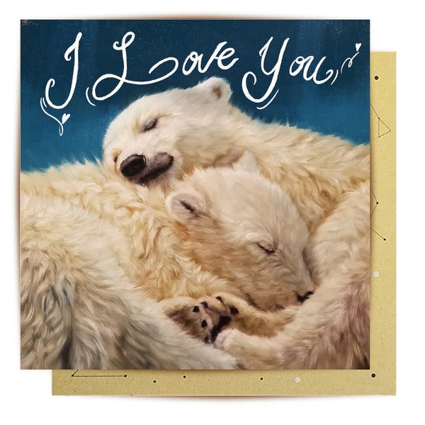 Greeting Card | Bear Hugs by La La Land. Australian Art Prints and Homewares. Green Door Decor. www.greendoordecor.com.au
