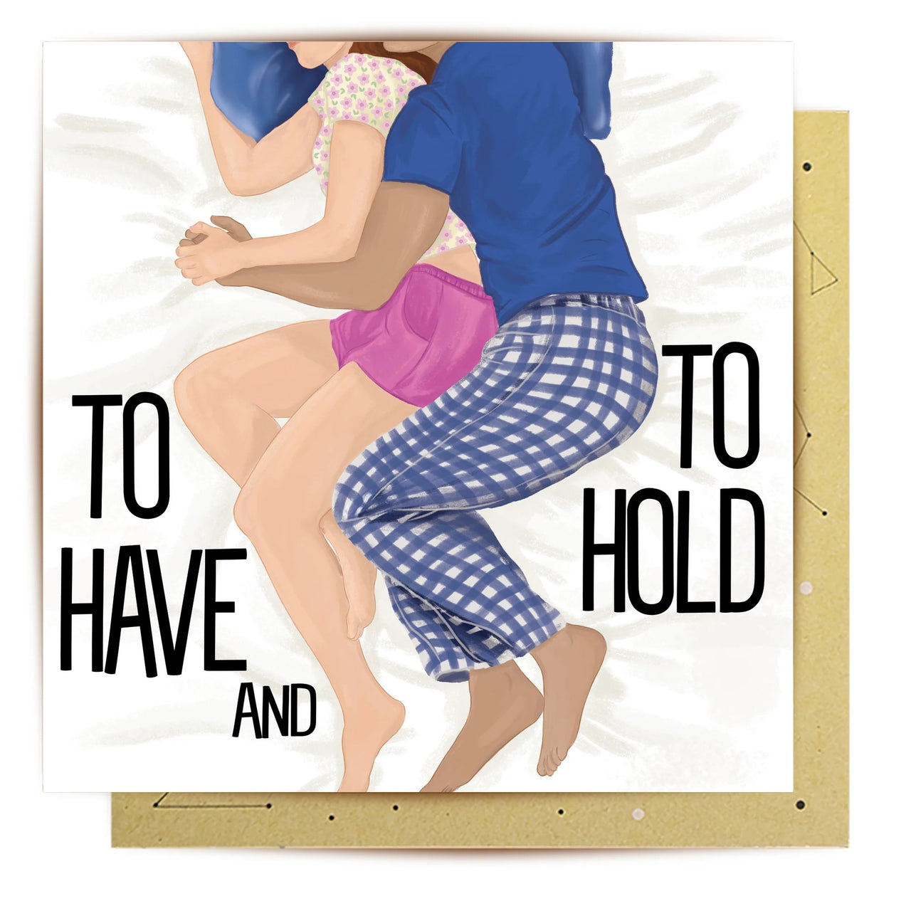 Greeting Card | Spooning by La La Land. Australian Art Prints and Homewares. Green Door Decor. www.greendoordecor.com.au